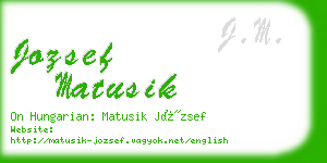 jozsef matusik business card